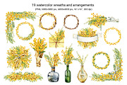 Spring mimosa, watercolor flowers, an Illustration by Artmanata (Thumbnail 3 of 16)