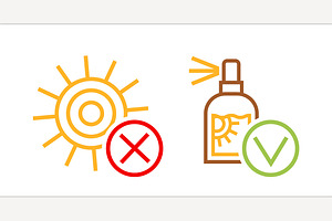 Self-tanning symbol, logo element, an Object Illustration by Anna's Shop
