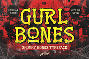 Gurl Bones - Spooky Bone Display, a Symbol Font by Artisan Themes (Thumbnail 1 of 11)