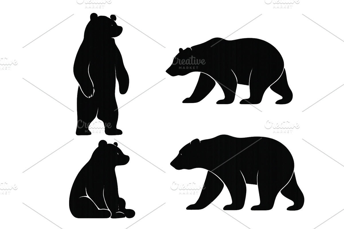 Multiple bear silhouettes showcasing, an Illustration by ZinetroN