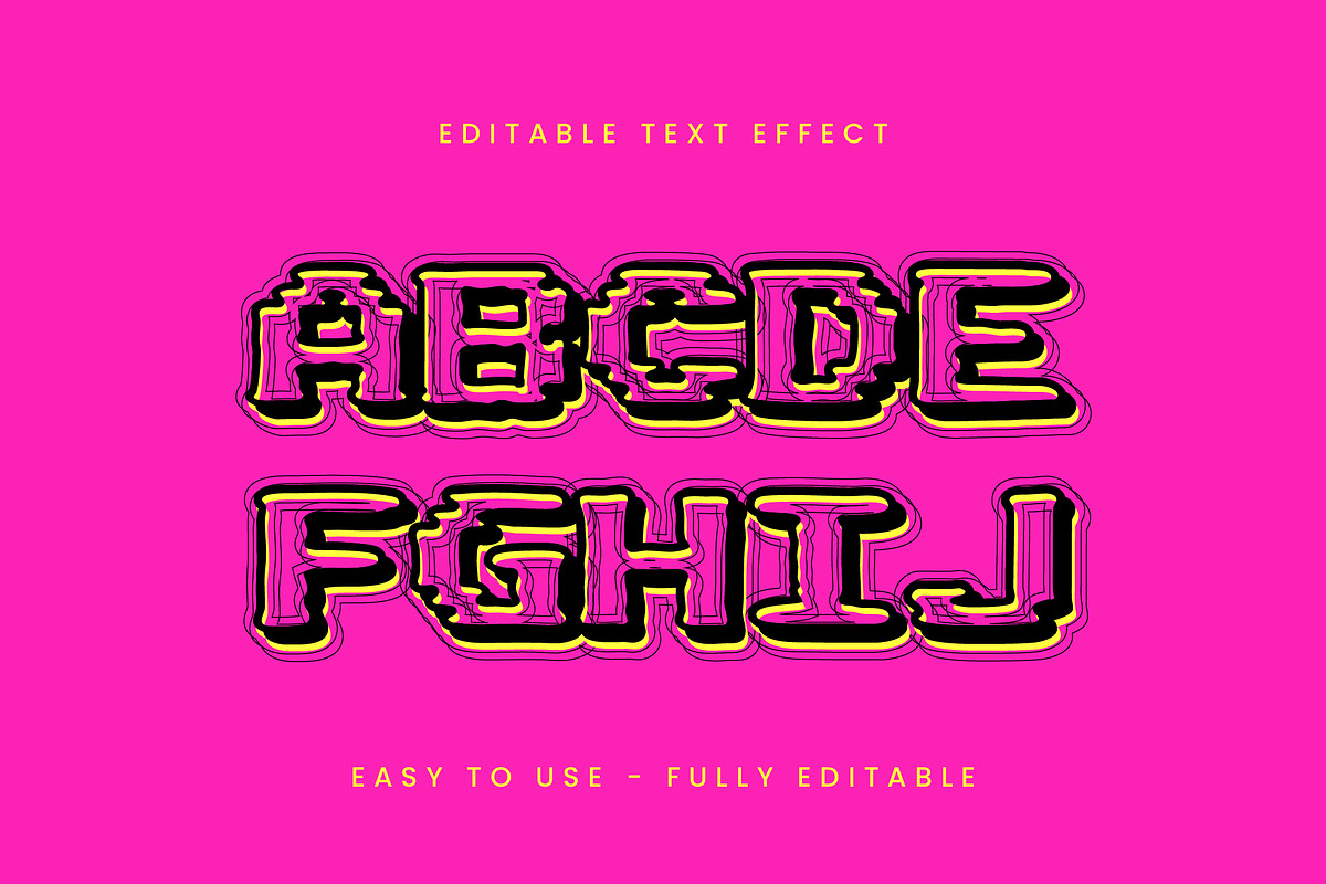 Retro Warped Bold Text Effect preview 3