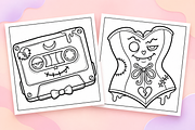 Spooky Creepy Coloring Pages #2, a Seasonal Illustration by Inkivelle Studio (Thumbnail 2 of 3)