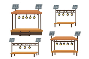 Design of solar-powered stage setups, an Object Illustration by ZinetroN
