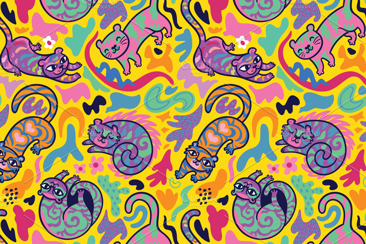 20 Colorful Seamless Patterns, a Pattern Graphic by PenguinHouse (Photo 12 of 13)