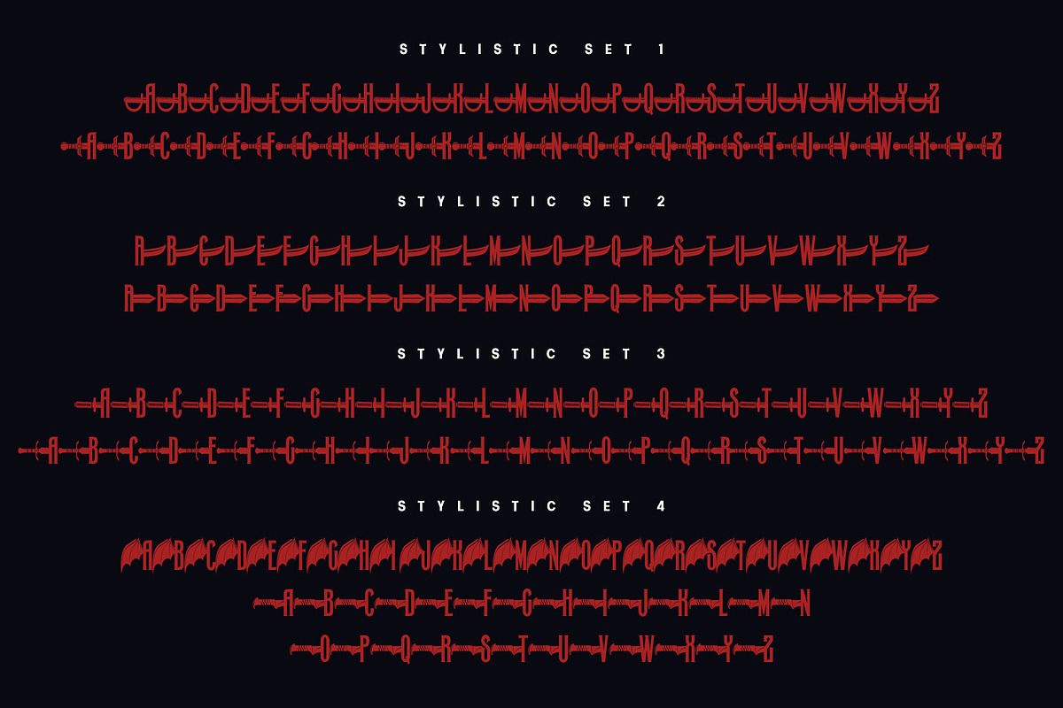 Bat Knight Typeface, a Font by alit design (Photo 5 of 19)