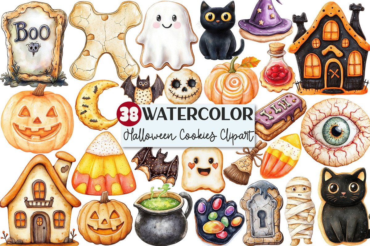 Halloween Cookies Clipart, an Illustration by Rose Art (Photo 1 of 7)