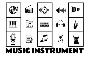 Music Instrument Elements Set, a Decorative Illustration by Artnivora.Std