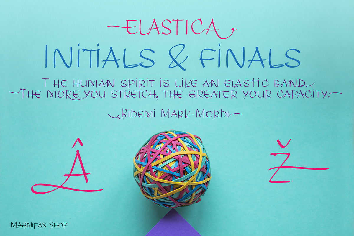 ELASTICA font + ELASTICA Icons font preview 4