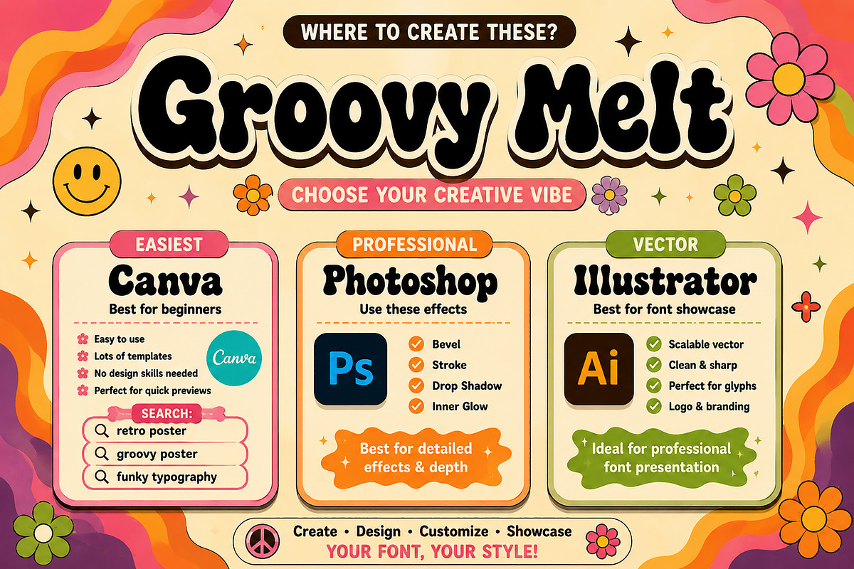Groovy Melt, a Slab Serif Font by Wow Magic (Photo 4 of 6)