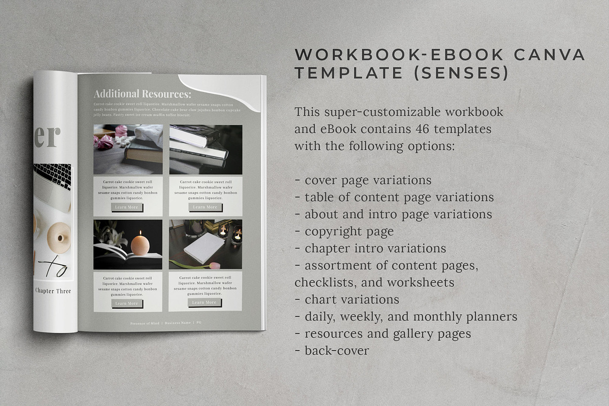 Course Workbook Canva Template, a Magazine Template by Studio Sugoi (Photo 2 of 10)