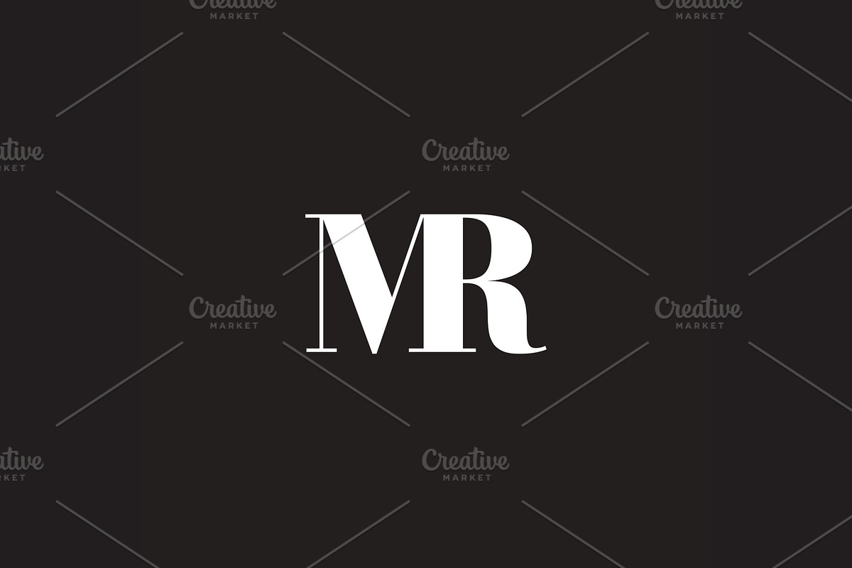 MR logo design. Vector illustration., a Branding & Logo Template by Walldecorated