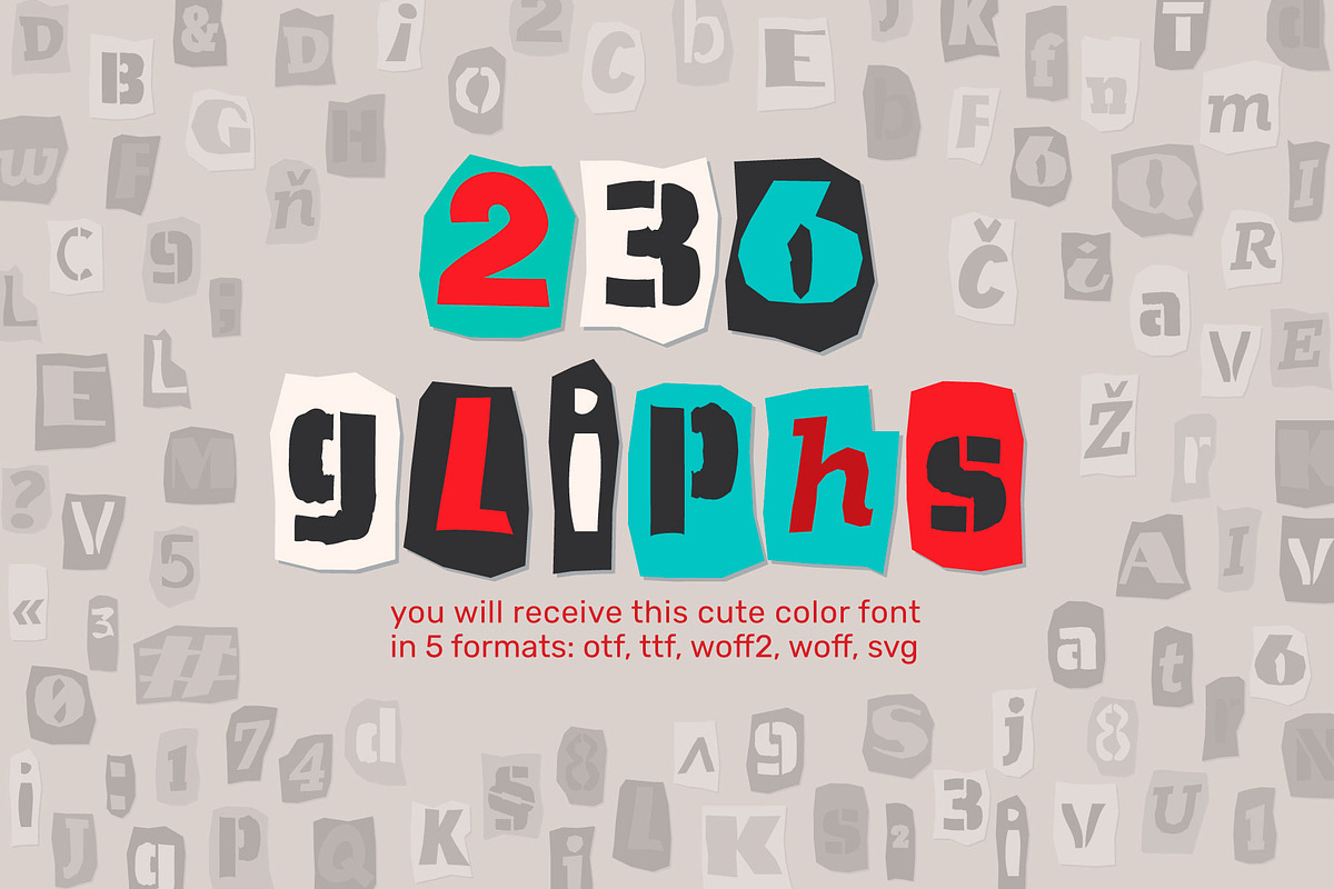 Cut News color font, a Blackletter Font by Zimages (Photo 2 of 9)