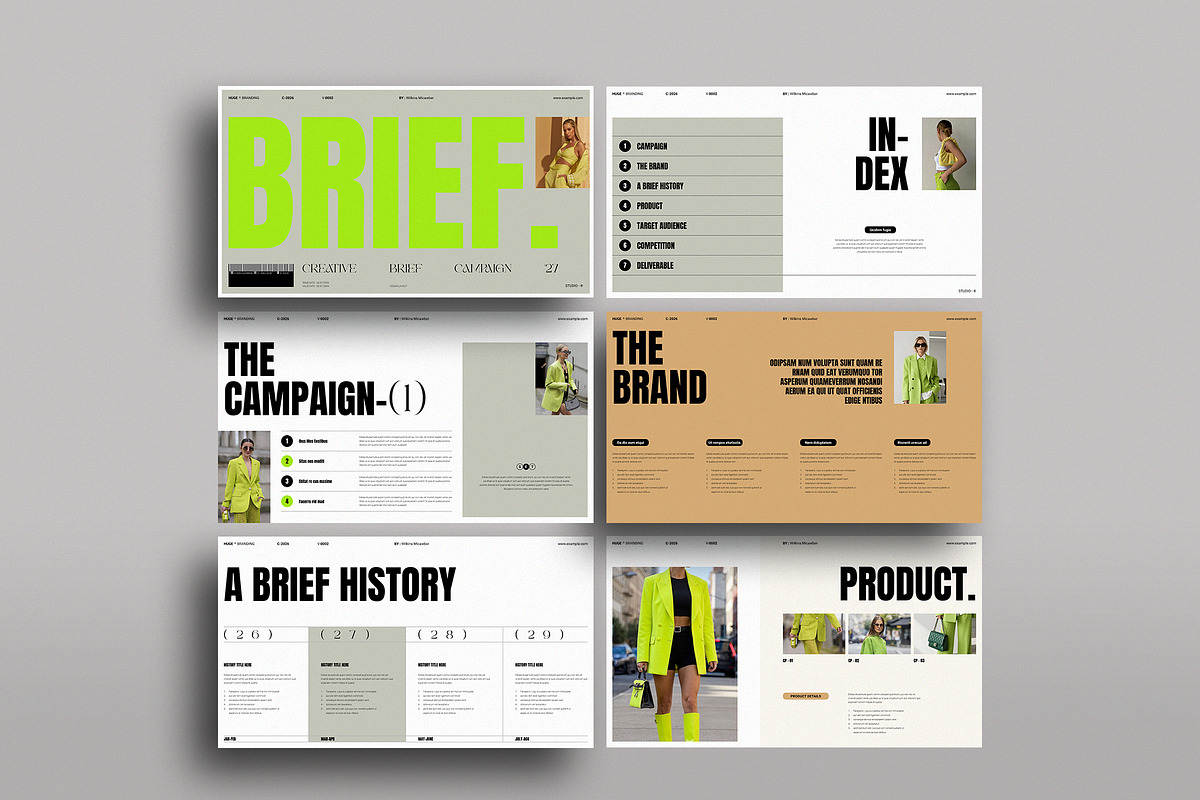 HUGE | Creative Brief Campaign, a Presentation Template by TemplateFolio-Shop (Photo 4 of 9)