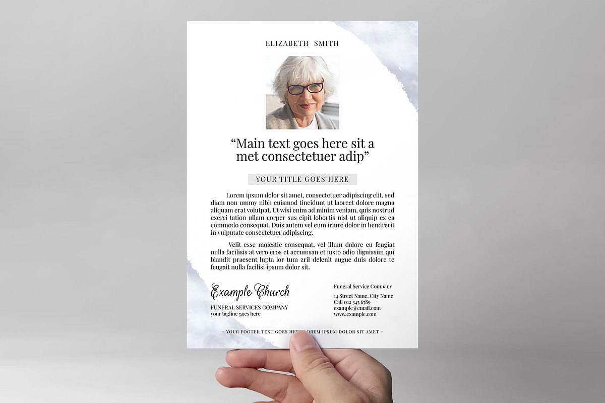 Memorial Service Flyer Template, a Flyer Template by BrandPacks (Photo 3 of 6)
