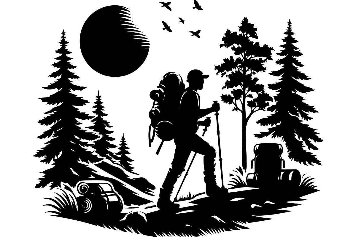 Hiking Adventure Vector Set, an Object Graphic by Creativeshirt (Photo 5 of 13)