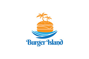 Burger Island Logo, a Branding & Logo Template by ashenterprise