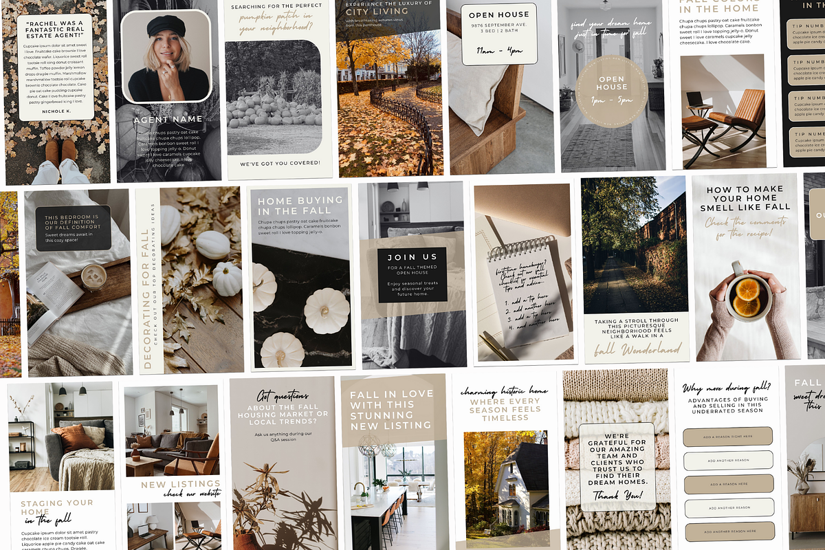 Fall Real Estate Instagram Templates, a Social Media Template by Blush Created (Photo 5 of 12)