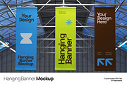 Hanging Banner Mockup, a Mockup by graphicook (Thumbnail 1 of 4)