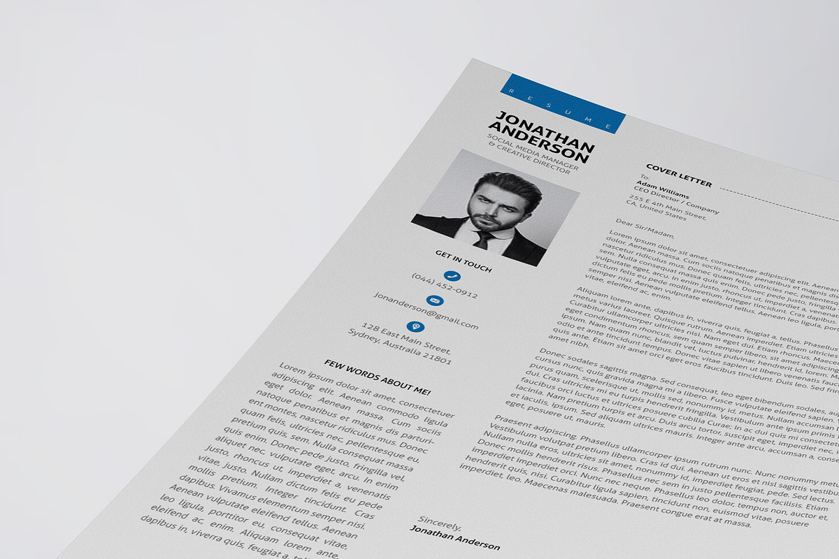 Professional Resume/CV Template, a Resume Template by HueNestify (Photo 4 of 5)