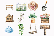 Watercolor Garden Pals Clipart, a Seasonal Illustration by Design Market (Thumbnail 3 of 4)