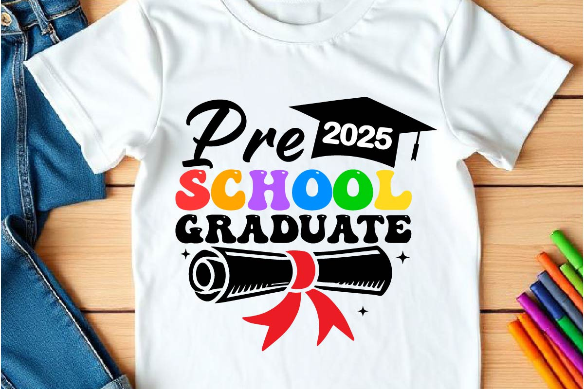Preschool Graduate 2025 Svg Png, an Object Graphic by Digi_Design_World (Photo 5 of 6)