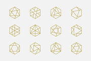 Geometric Line Hexagon Logo Element, a Branding & Logo Template by Signatoro (Thumbnail 2 of 3)