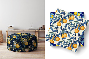 Lemons & Oranges Seamless Patterns