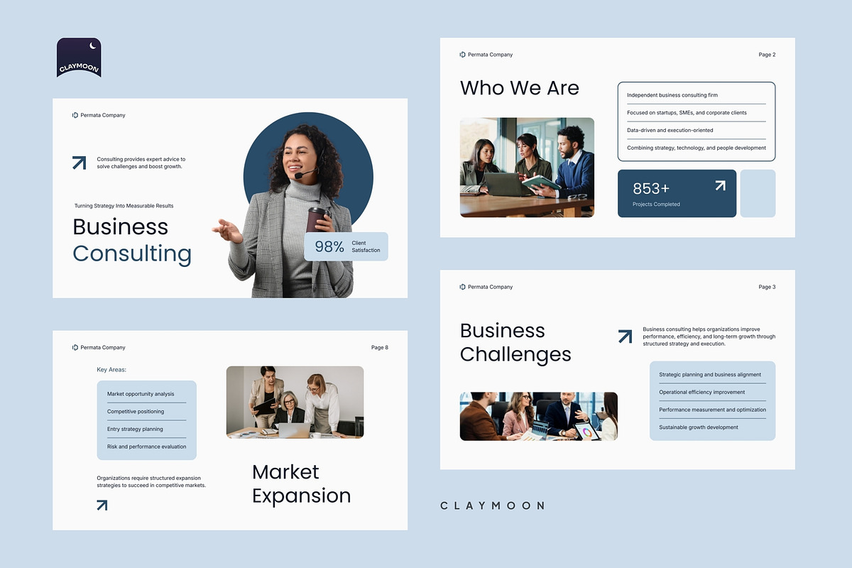 Business Consulting Strategy Plan, a Presentation Template by Claymoon Lab (Photo 3 of 7)
