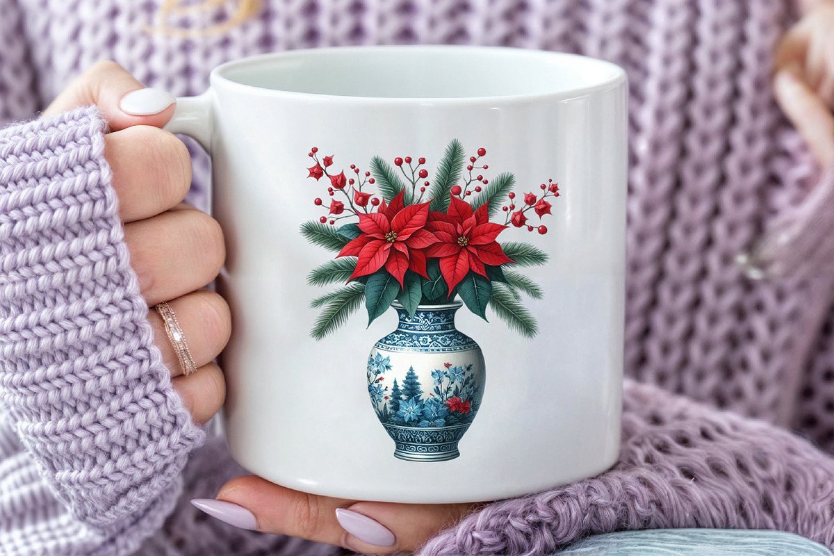 Christmas Chinoiserie Sublimation, an Illustration by Pixels.Craft (Photo 5 of 7)