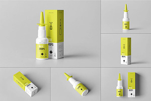 Nose Drops Mock-up, a Product Mockup by zippypixelstudio