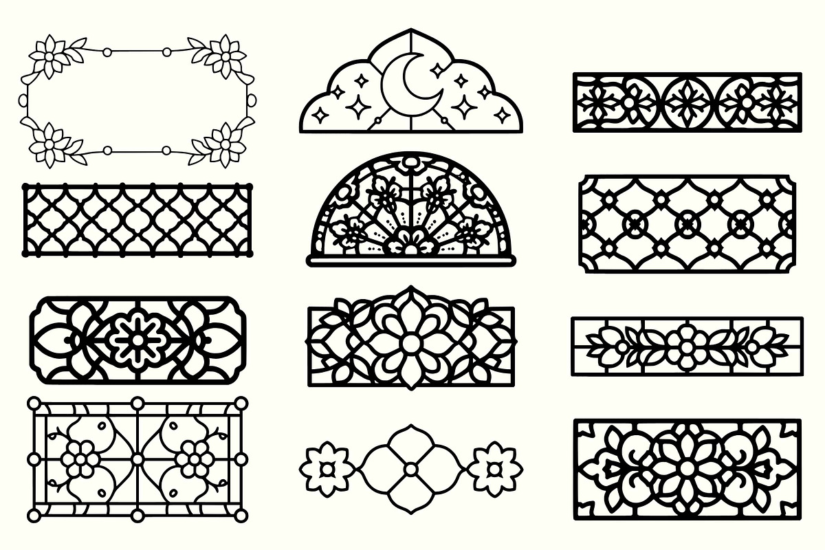 Stained Glass Dividers, an Object Graphic by Pattern Whimsy (Photo 2 of 4)