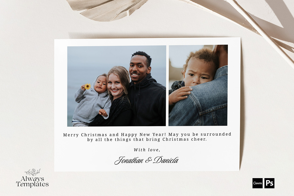 Christmas Card Template CC224, a Card Template by Always Templates (Photo 3 of 3)