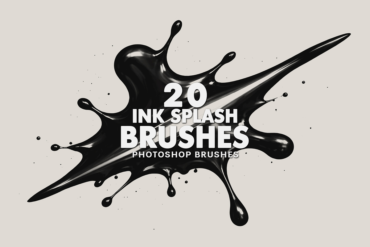 Ink Splash Brushes, a Brush Add-On by AB-TheDesigner (Photo 1 of 4)