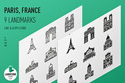 Landmarks of France - Paris, an Icon by Jozsef Balazs-Hegedus (Thumbnail 1 of 6)