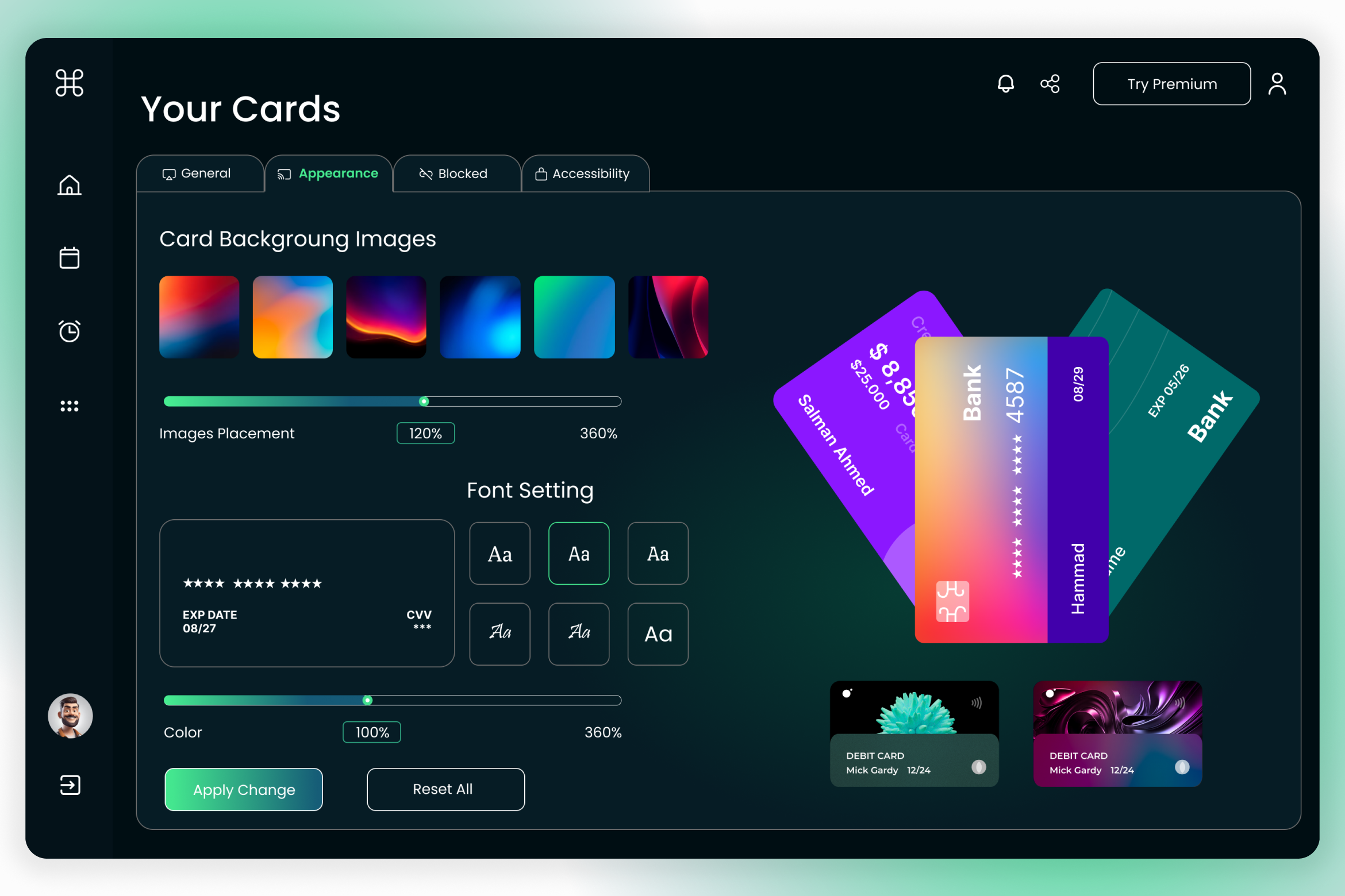 Alpha - Banking Cards Dashboard UI, an UI Kit Template by Hammad Arif