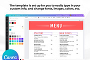 Clean Menu Design Canva Template, a Flyer Template by Melanie Peterson (Thumbnail 2 of 2)