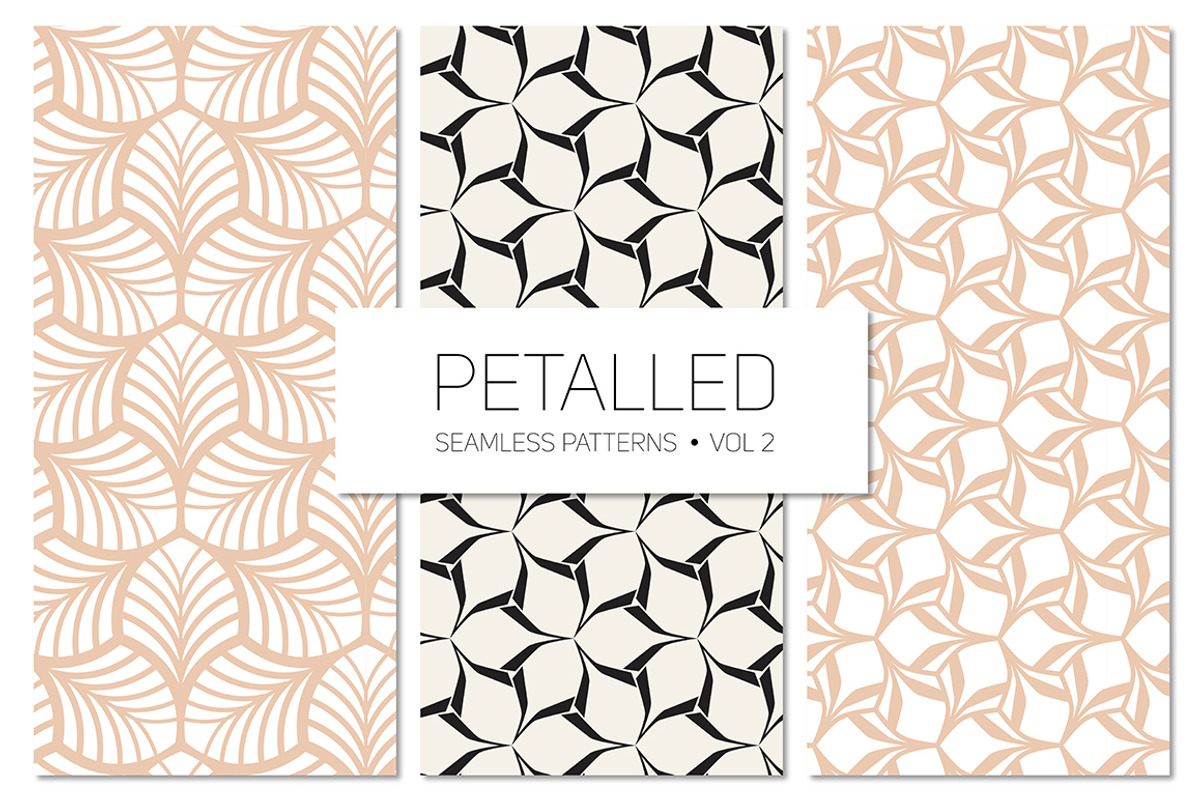 Petalled Seamless Patterns Set 2, a Pattern Graphic by Curly_Pat (Photo 1 of 5)