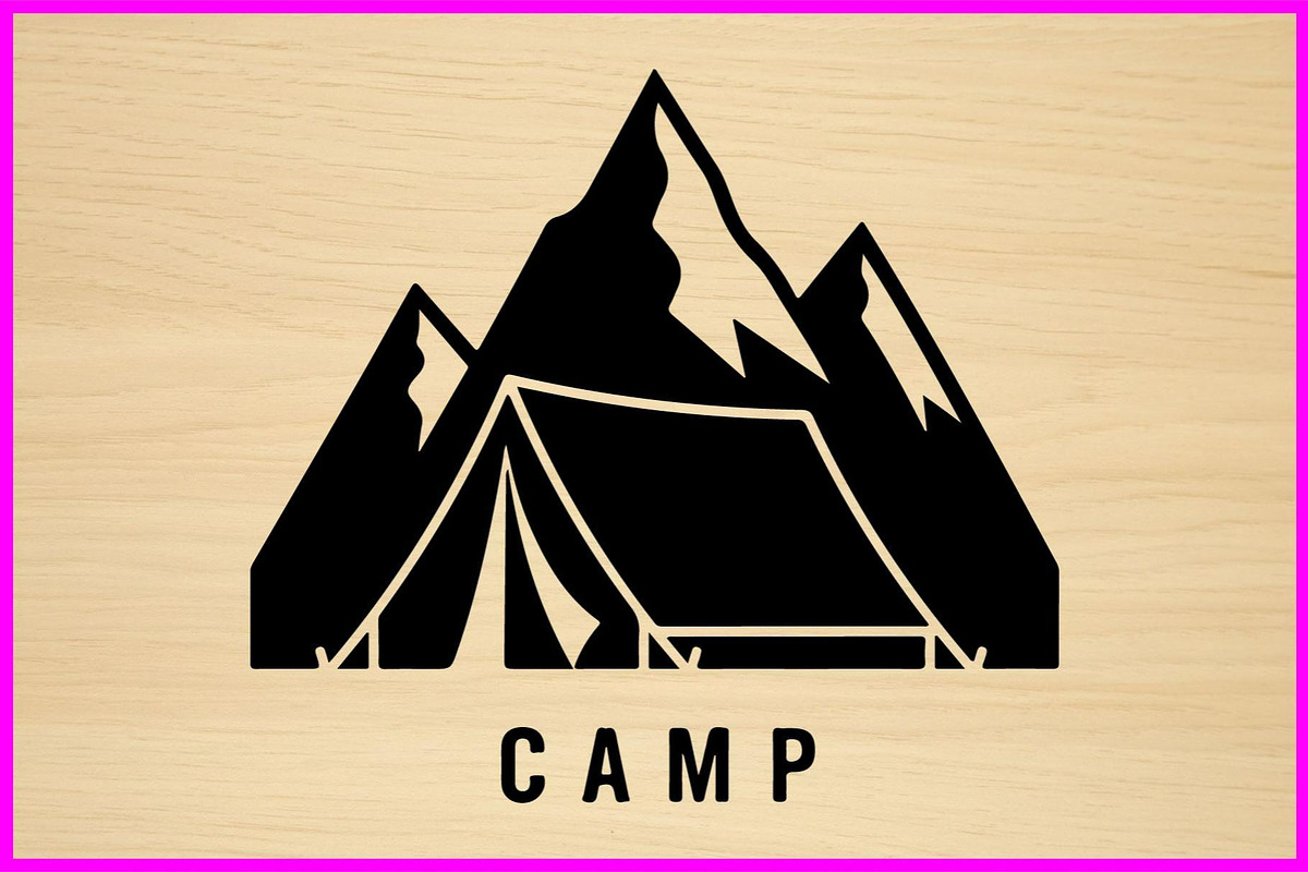 Tent and Mountain Emblem Bundle, an Object Illustration by Gfx_Store (Photo 7 of 12)