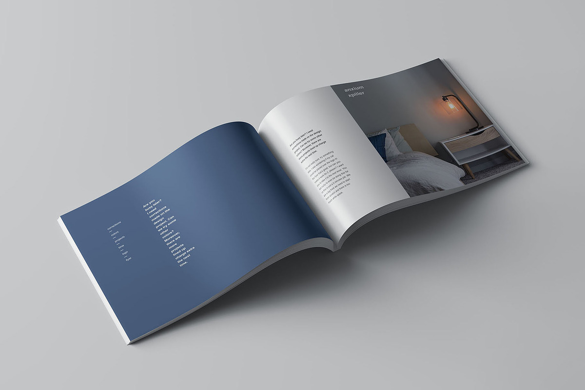 A4 Landscape Brochure Mockup, a Books & Magazine Mockup by Graphic Pear