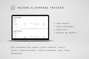 Notion Income & Expense Planner