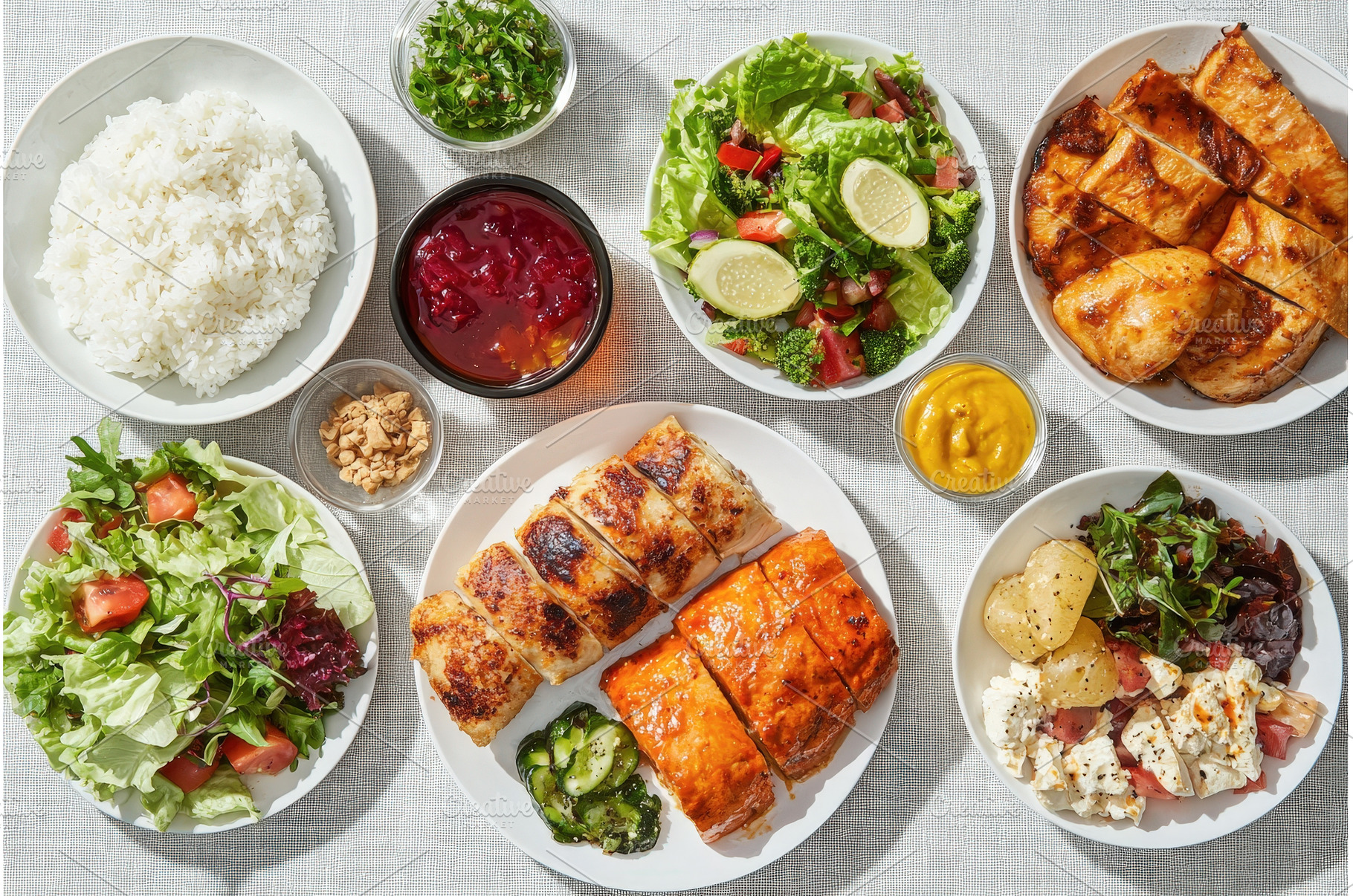 Assorted grilled plant-based dishes, a Food & Drink Photo by Rodica Ciorba