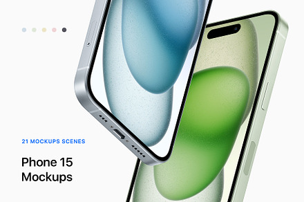 Phone 15 - 21 Mockups Scenes