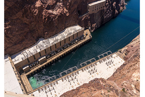 View of the Hoover dam in Nevada and, an Architecture Photo by Backyard Stock