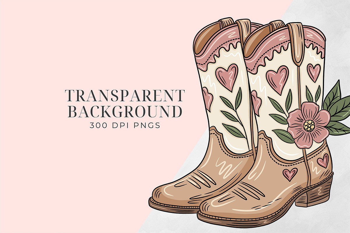 Coastal Cowgirl Clipart PNG Set, an Object Graphic by Printable Pretty Studio (Photo 3 of 4)