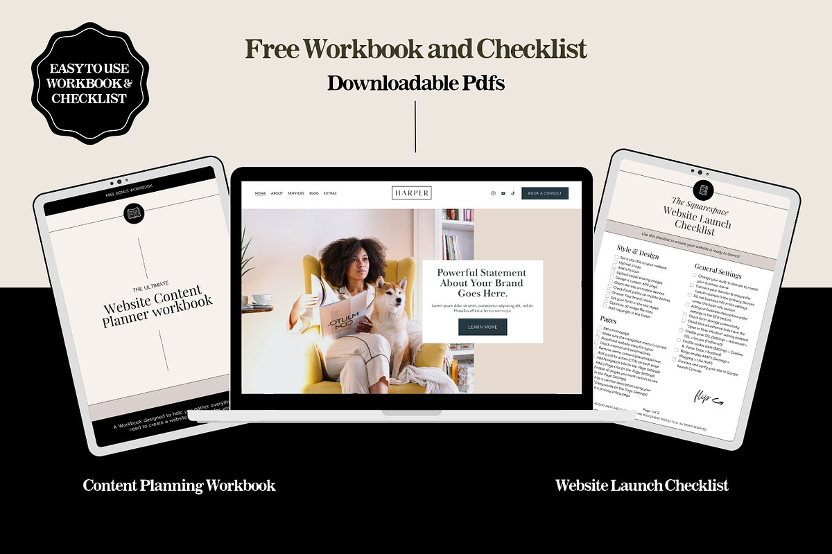 Squarespace 7.1 Template Harper, a Websites & App Template by thrivedigitally (Photo 8 of 8)