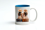 Fashion travel girls clipart, an Object Graphic by MajorArtTm (Thumbnail 4 of 4)