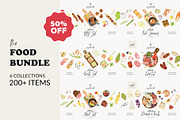 Watercolor Food BUNDLE, a Food Illustration by NiKO (Thumbnail 1 of 25)