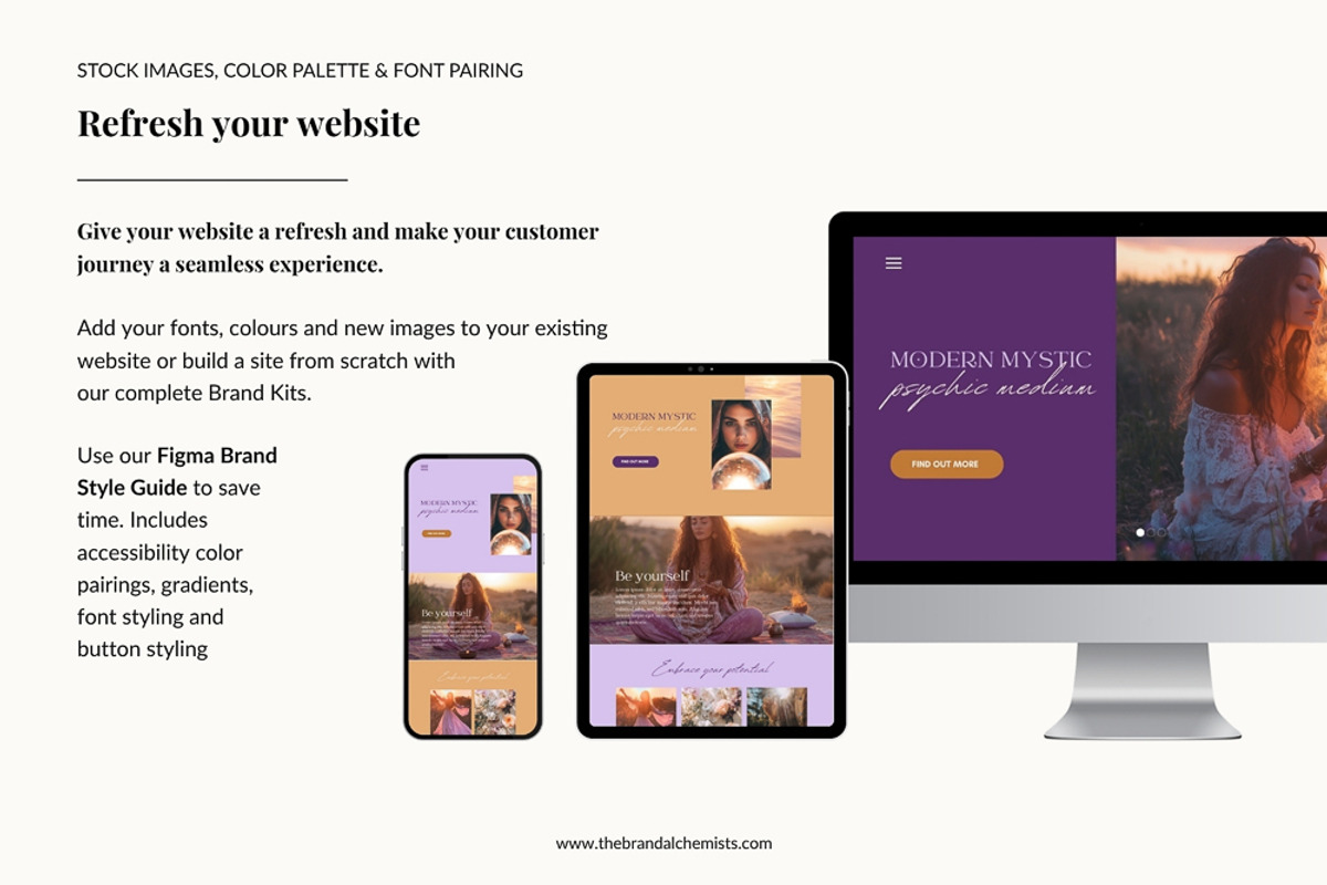 Modern Mystic Brand System + UI Kit, an UI Kit Template by The Brand Alchemists (Photo 3 of 12)