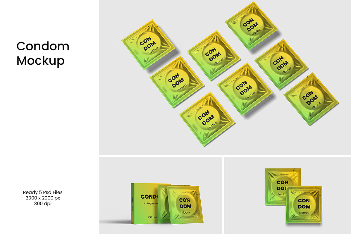 Condom Mockup, a Packaging Mockup by Graphicbars (Photo 1 of 6)