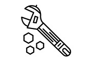 Wrench Line Icon, an Outline Icon by Pexelpy (Thumbnail 1 of 2)